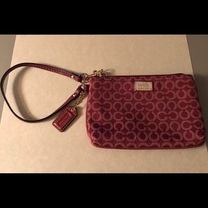 Coach Signature Jacquard Small Wristlet